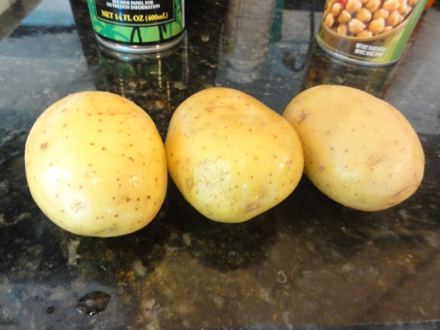 I used 3 small potatoes,